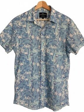 Rodd & Gunn Sports Fit Shirt Men’s S Blue Botanical Italian Fabric